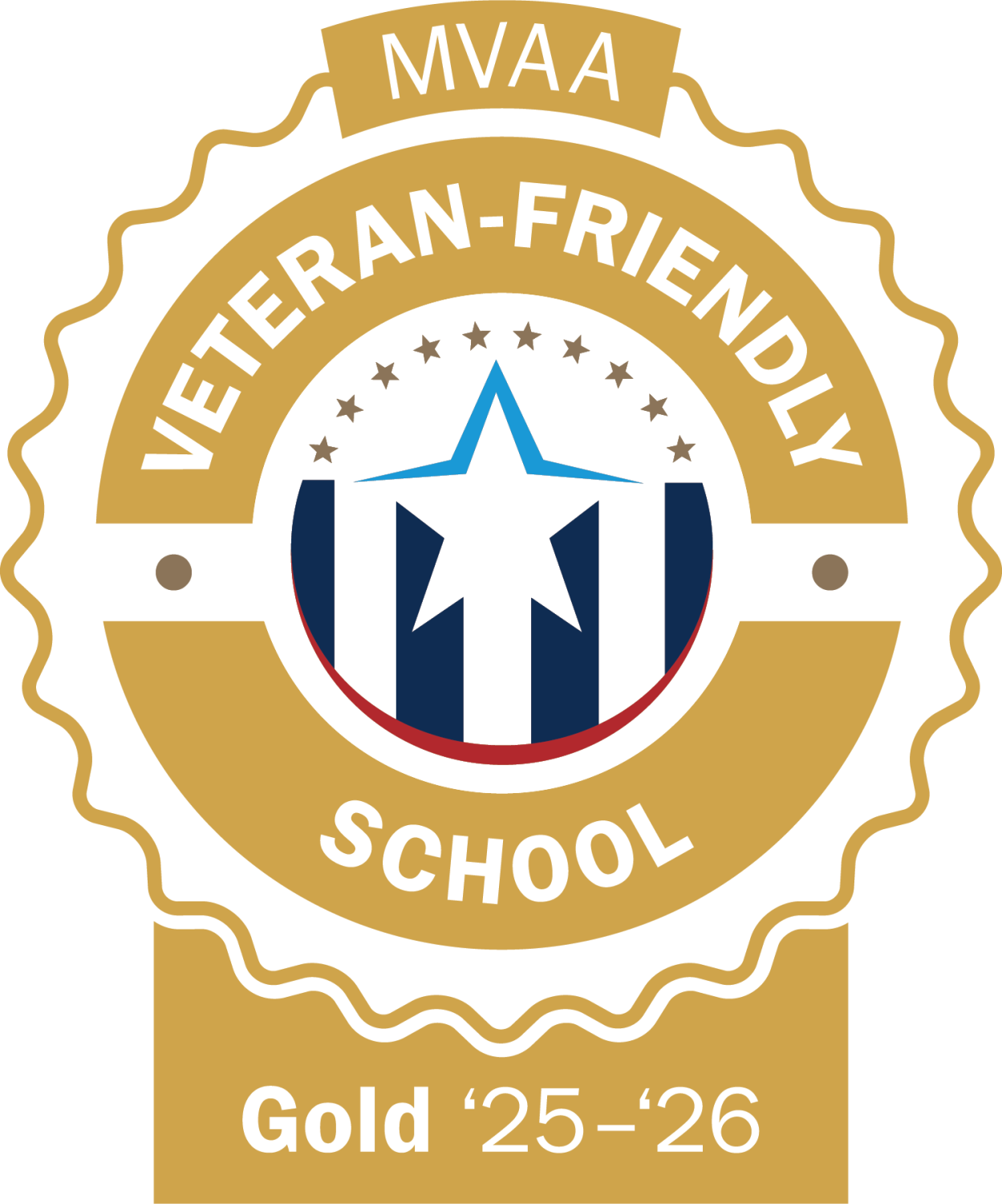 MVAA Veteran-Friendly School Gold Award 2025-2026